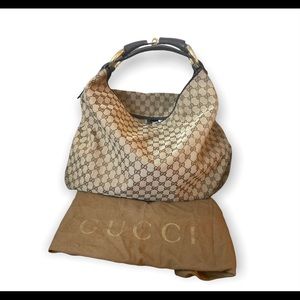 GUCCI CANVAS HORSEBIT HOBO LARGE